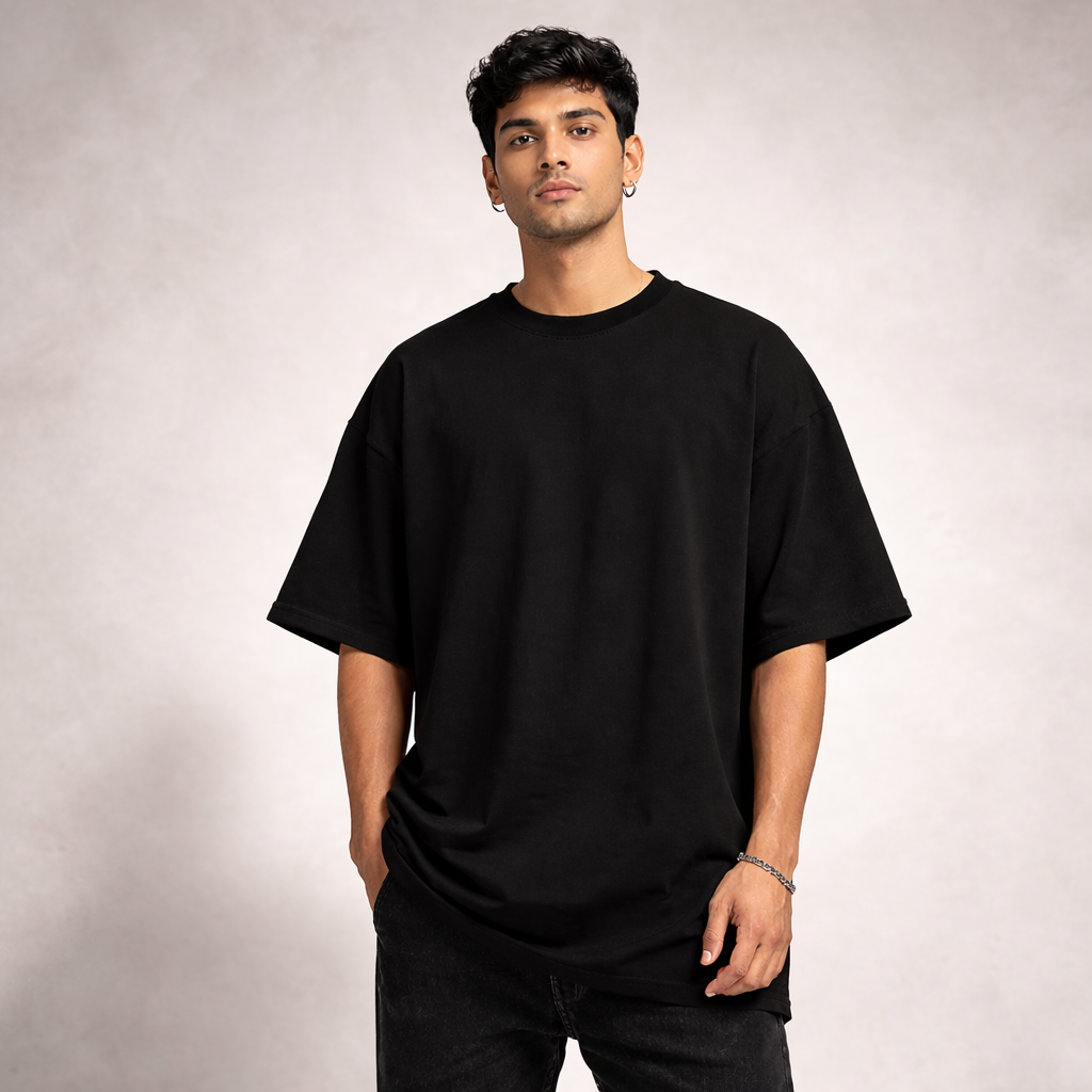 Plain Black Oversized Tee