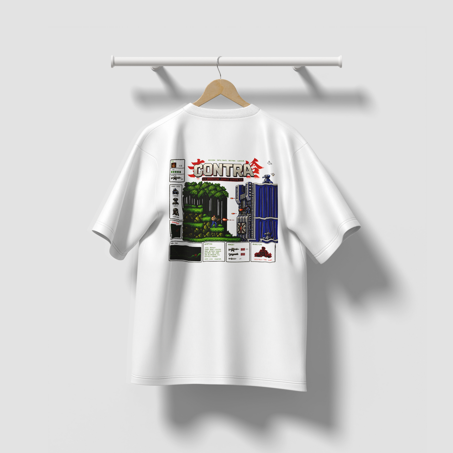 The 8-Bit Commando Oversized Tee