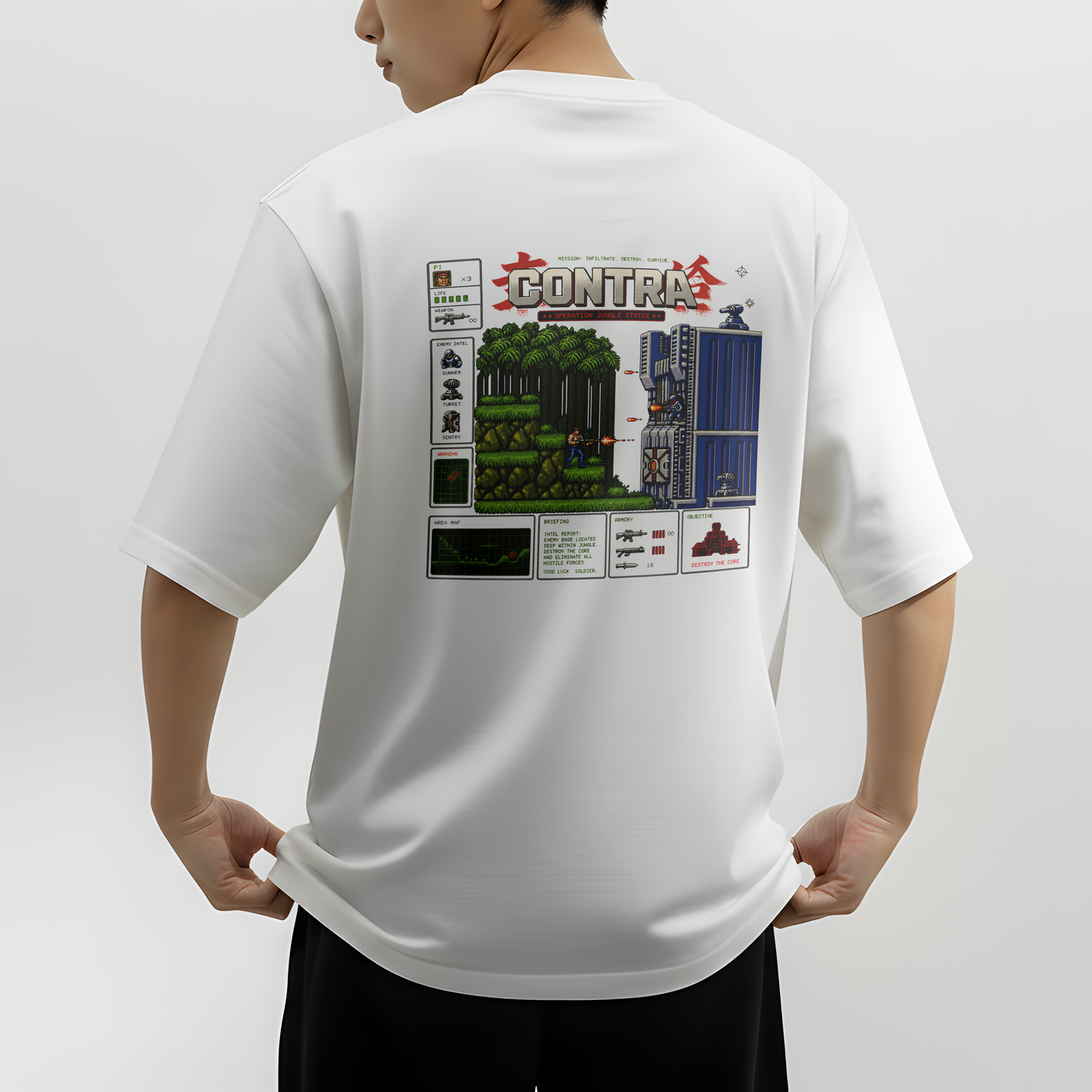 The 8-Bit Commando Oversized Tee