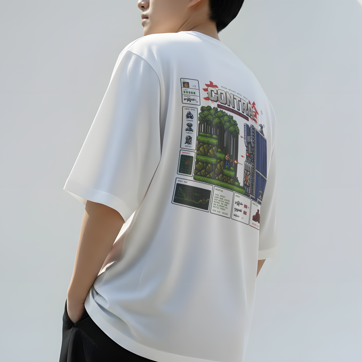 The 8-Bit Commando Oversized Tee