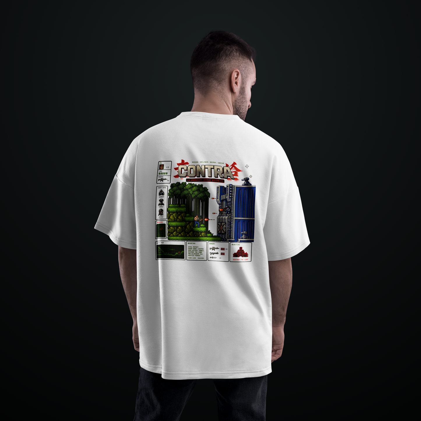 The 8-Bit Commando Oversized Tee