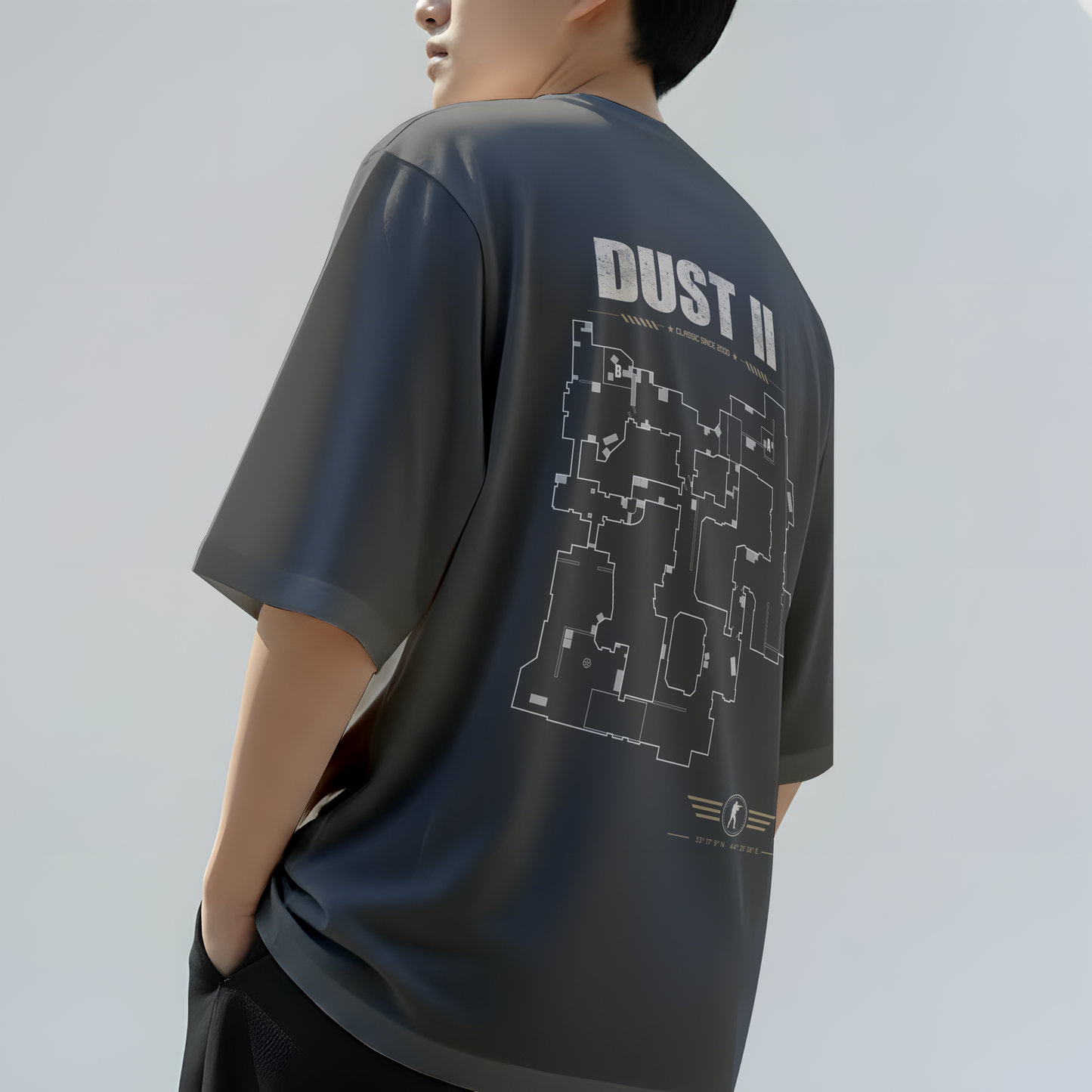 The Cyber Cafe Blueprint Oversized Tee